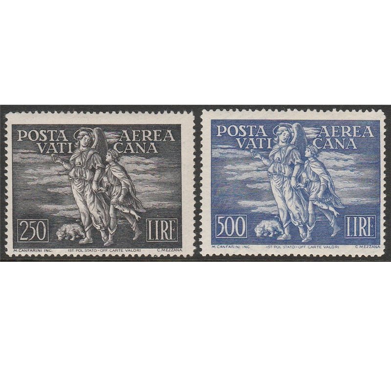 Vaticano Posta Aerea 1948 - Tobia, la serie. Cert.: Italia Colleziona. Cat. € 700 (**)