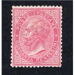 ITALIA REGNO 1863 Vitt. Emanuele 40 c. rosa carminio n° T20 discreta centratura. Cert.: Biondi. Cat. € 15.000 (*)