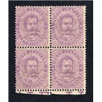 ITALIA REGNO 1889 Umberto I 60 c. violetto quartina n° 47. Firm.: Chia. Cat. € 150+ (**)