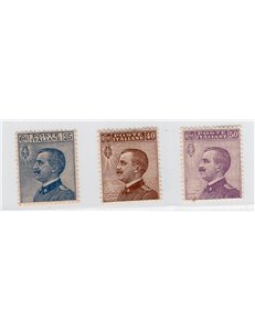 ITALIA REGNO 1925 Michetti, serie n° 183/85 con ottima centratura. Cat. € 90 (**)