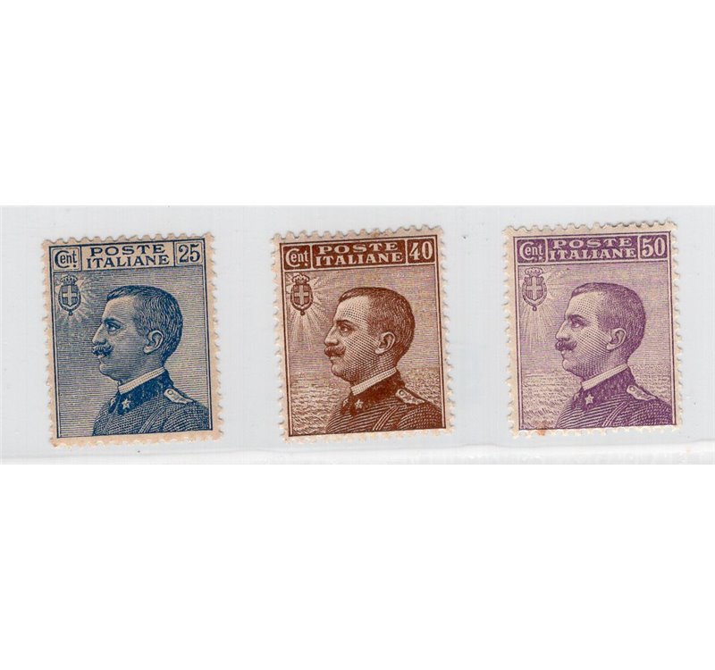 ITALIA REGNO 1925 Michetti, serie n° 183/85 con ottima centratura. Cat. € 90 (**)