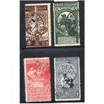 ITALIA REGNO 1911 Unità d'Italia serie n° 92/95. Cat. € 225 (U)