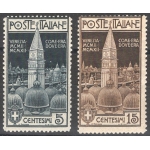 1912 - Campanile di Venezia, serie n° 97/98. Cat. € 225 (**)