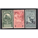 ITALIA REGNO 1913 Unità d'Italia, serie n° 99/101. Cat. € 25 (**)