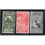 ITALIA REGNO 1913 Unità d'Italia, serie n° 99/101. Cat. € 25 (U)