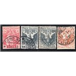 ITALIA REGNO 1915/16 Pro Croce Rossa, serie n° 102/5. Cat. € 165 (U)