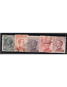 ITALIA REGNO 1917/20 Vittorio Emanuele, n° 108/12. Cat. € 100 (U)