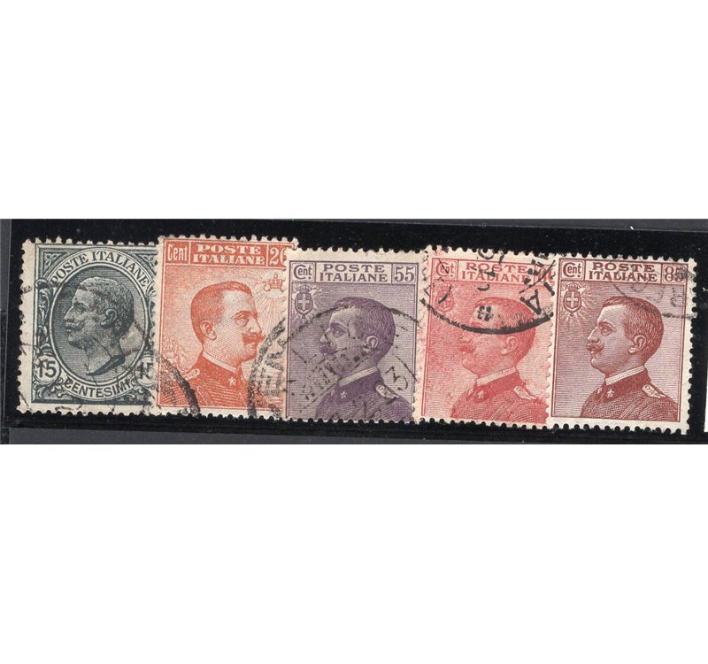 ITALIA REGNO 1917/20 Vittorio Emanuele, n° 108/12. Cat. € 100 (U)