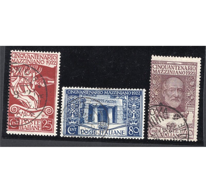 ITALIA REGNO 1922 Mazzi serie n° 128/30. Cat. € 165 (U)