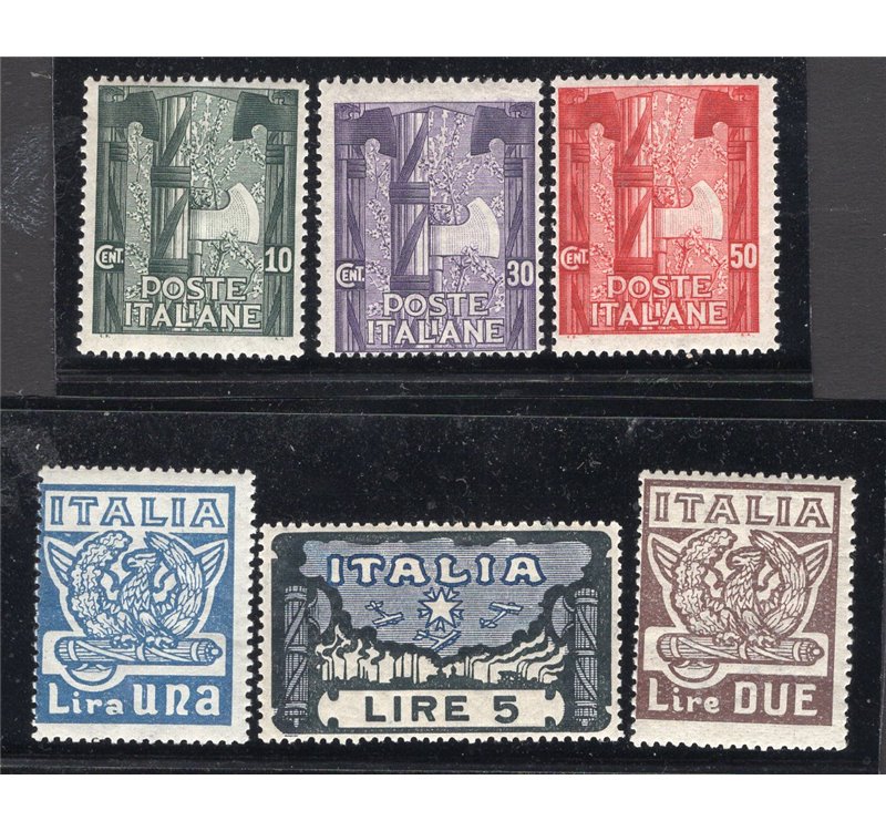 ITALIA REGNO 1923 Marcia su Roma serie n° 141/46. Cat. € 350 (**)