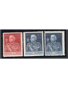 ITALIA REGNO 1925/26 Giubileo serie n° 186/88. Cat. € 125 (**)