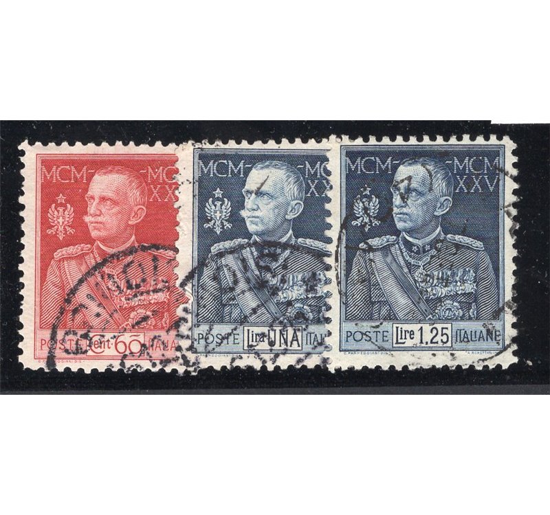 ITALIA REGNO 1925/26 Giubileo dent. 11 serie n° 189/91. Cat. € 240 (U)