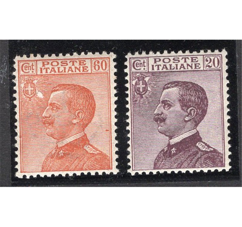 ITALIA REGNO 1926 Michetti, serie n° 204/5 ottima centratura. Cat. € 165 (**)