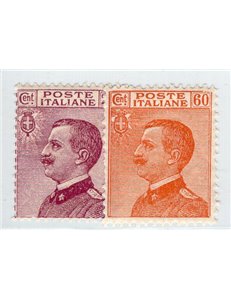 copy of ITALIA REGNO 1926 Michetti, serie n° 204/5 ottima centratura. Cat. € 165 (**)