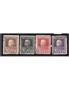 ITALIA REGNO 1927 Giubileo annulli poco leggibili, serie n° 214/17. Cat. € 150 (U)