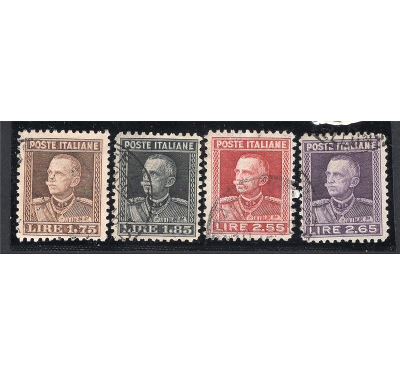 ITALIA REGNO 1927 Giubileo annulli poco leggibili, serie n° 214/17. Cat. € 150 (U)