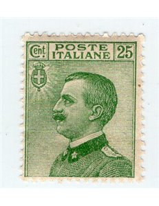 ITALIA REGNO 1927 Michetti 25 c. verde n° 219. Cat. € 27,50 (**)