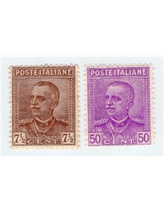 ITALIA REGNO 1928 Vitt. Emanuele serie n° 224/25. Cat. € 100 (**)