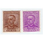 ITALIA REGNO 1928 Vitt. Emanuele serie n° 224/25. Cat. € 100 (**)