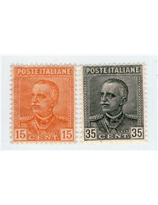 ITALIA REGNO 1929 Tipo Giubileo serie n° 240/41 ottima centratura. Cat. € 180 (**)