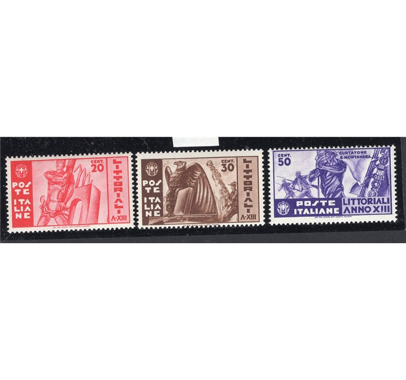 ITALIA REGNO 1935 Littoriali serie n° 377/79. Cat. € 30 (**)