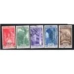 ITALIA REGNO 1935 Milizia IV annulli poco leggibili serie n° 380/83 + P.A. 89. Cat. € 180 (U)