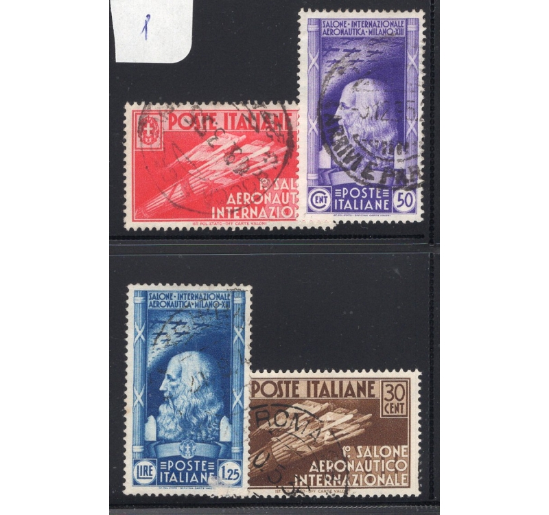 ITALIA REGNO 1935 Salone aeronautico serie n° 384/87. Cat. € 20 (U)