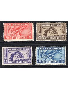 ITALIA REGNO 1936 Fiera di Milano serie ° 394/97. Cat. € 25 (**)