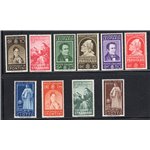 ITALIA REGNO 1937 Uomini Illustri serie n° 426/35. Cat. € 200 (**)