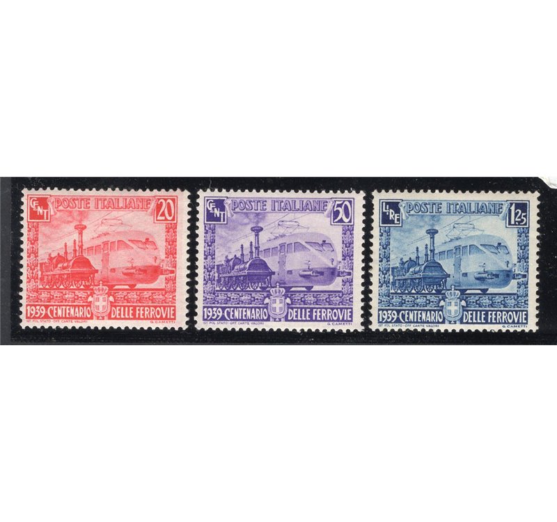ITALIA REGNO 1939 Ferrovie serie n° 449/51. Cat. € 40 (**)