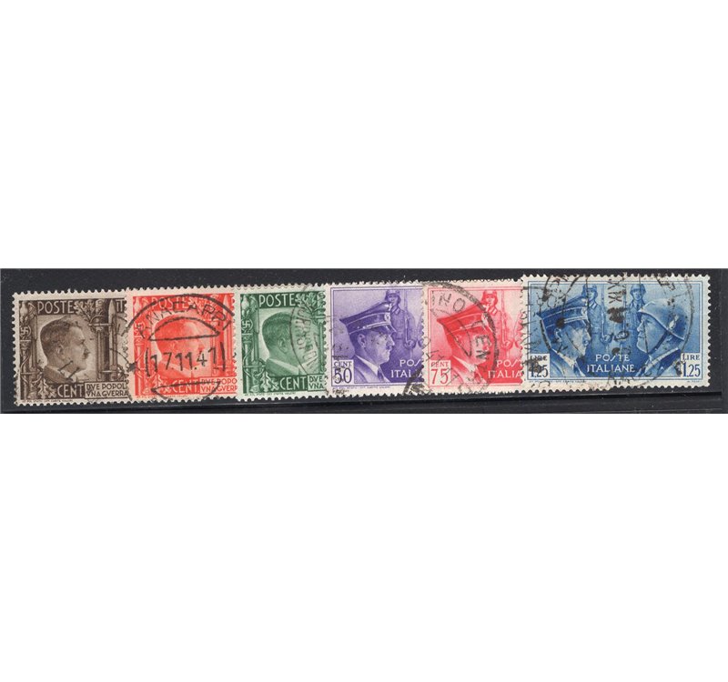 ITALIA REGNO 1941 Fratellanza Italo Tedesca serie n° 452/57. Cat. € 30 (U)