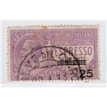 ITALIA REGNO 1917 Espresso urgente violetto 25 c. sovrast. n° 3. Firm.: Chia - ED. Cat. € 200 (U)