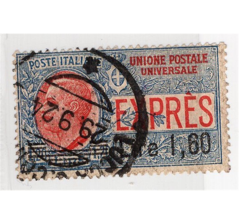 copy of ITALIA REGNO 1921 Espresso Vitt. Emanuele 1,20 £ su 30 n° 5. Firm.: Chia. Cat. € 40 (U)