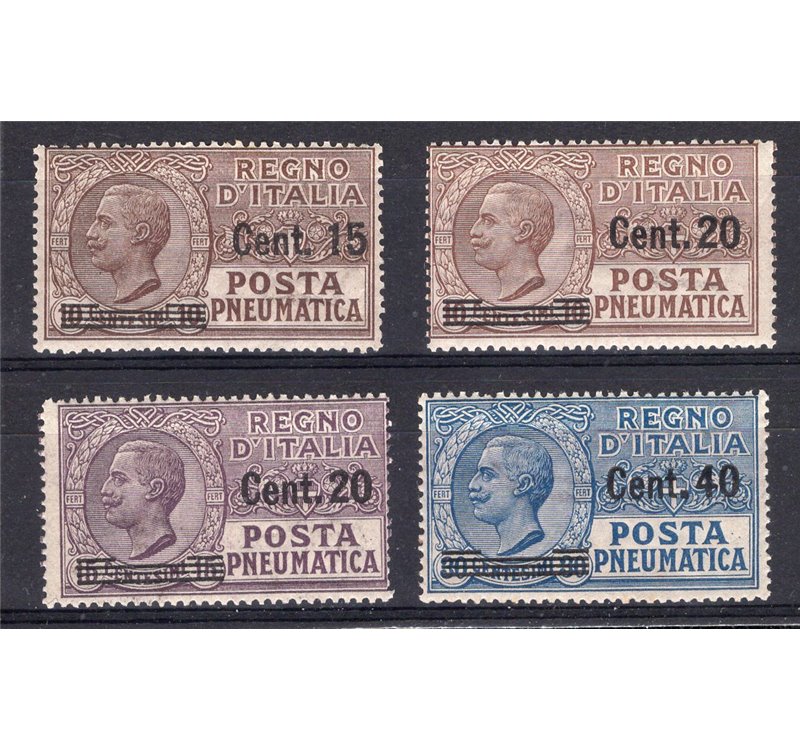 ITALIA REGNO 1924/25 Posta pneumatica Vitt. Emanuele serie n° 4/7. Cat. € 135 (**)