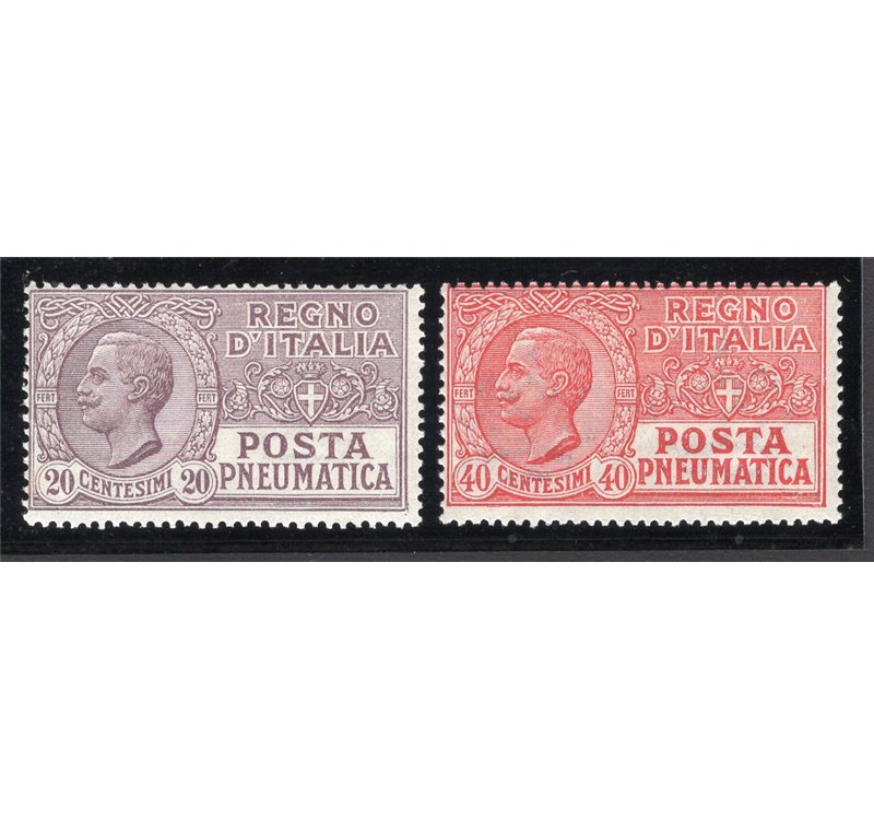 ITALIA REGNO 1924/25 Posta pneumatica Vitt. Emanuele serie n° 8/9. Cat. € 175 (**)