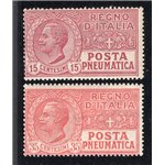 ITALIA REGNO 1927/28 Posta pneumatica Vitt. Emanuele serie n° 12/13. Cat. € 100 (**)