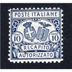 ITALIA REGNO 1928 Recapito autorizzato 10 c. dent. 11 n° 1. Cat. € 225 (**)