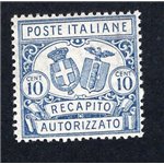 ITALIA REGNO 1928 Recapito autorizzato 10 c. dent. 11 n° 1. Cat. € 225 (**)