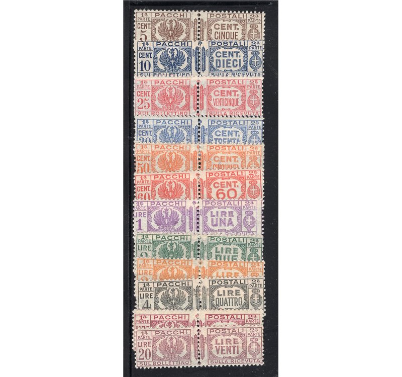 ITALIA REGNO 1923/25 Pacchi serie n° 20/23. Cat. € 65 (**)