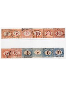 ITALIA REGNO 1869 Segnatasse cifra 10 c. bruno arancio n° 2. Cat. € 100 (U)