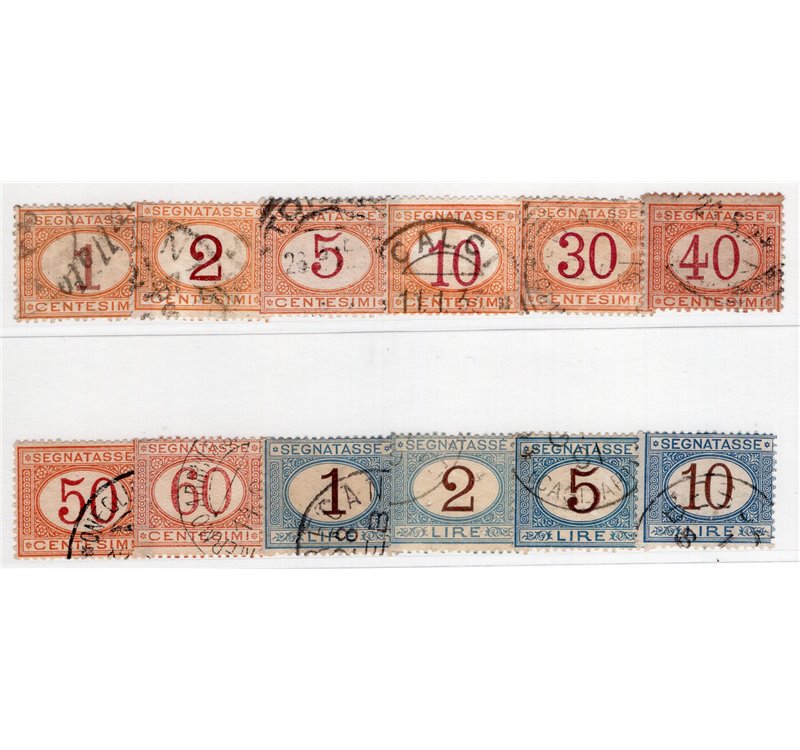 ITALIA REGNO 1869 Segnatasse cifra 10 c. bruno arancio n° 2. Cat. € 100 (U)