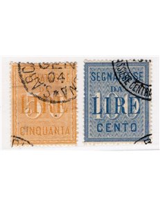 ITALIA REGNO 1903 Segnatasse serie n° 29/30. Cat. € 130 (U)