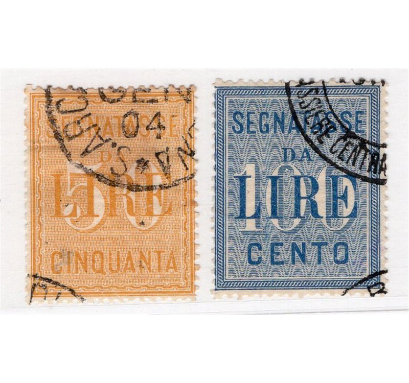ITALIA REGNO 1903 Segnatasse serie n° 29/30. Cat. € 130 (U)