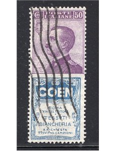 ITALIA REGNO 1925 Pubblicitari Coen 25 c. violetto, n° 10. Cat. € 165 (U)