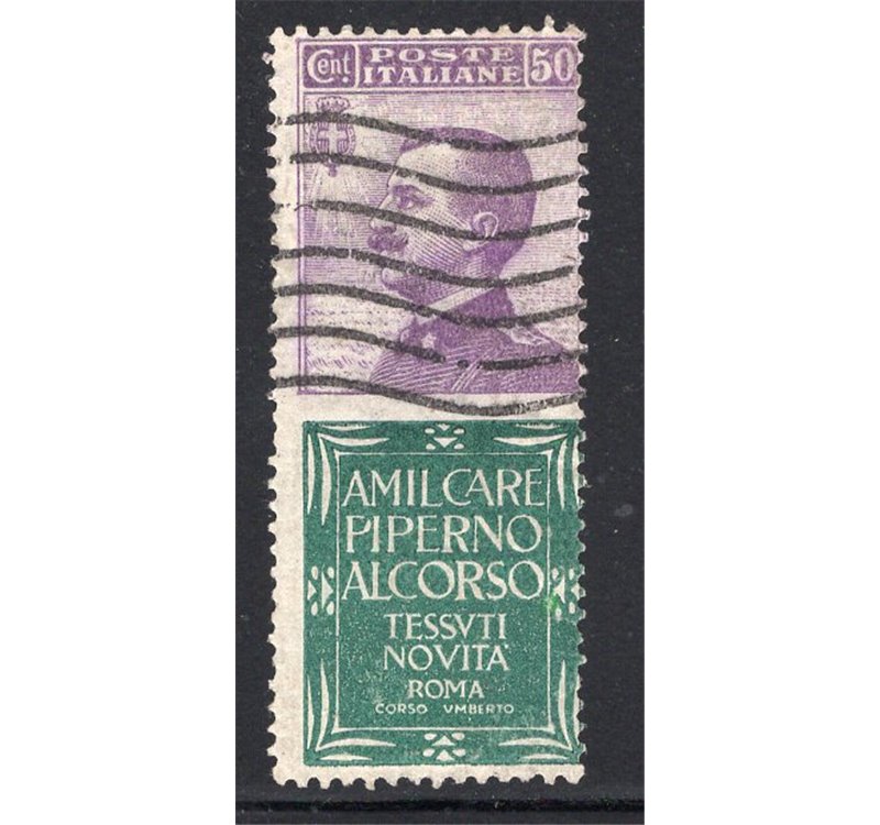 ITALIA REGNO 1925 Pubblicitari De Montel 50 c. n° 12. Cat. € 30 (U)