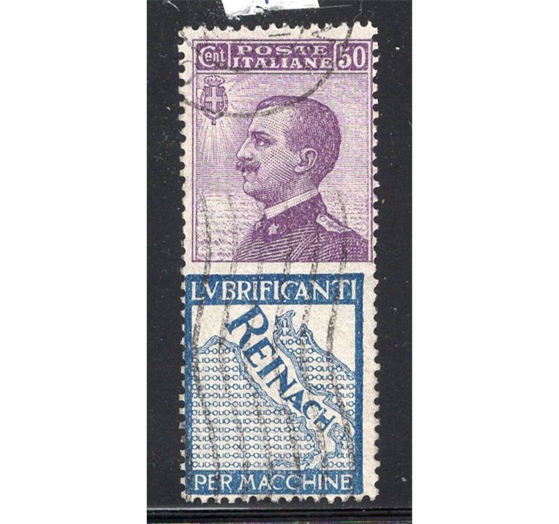 ITALIA REGNO 1924 Pubblicitari Reinach 25 c. azzurro n° 7. Firm.: Chia. Cat. € 165 (U)