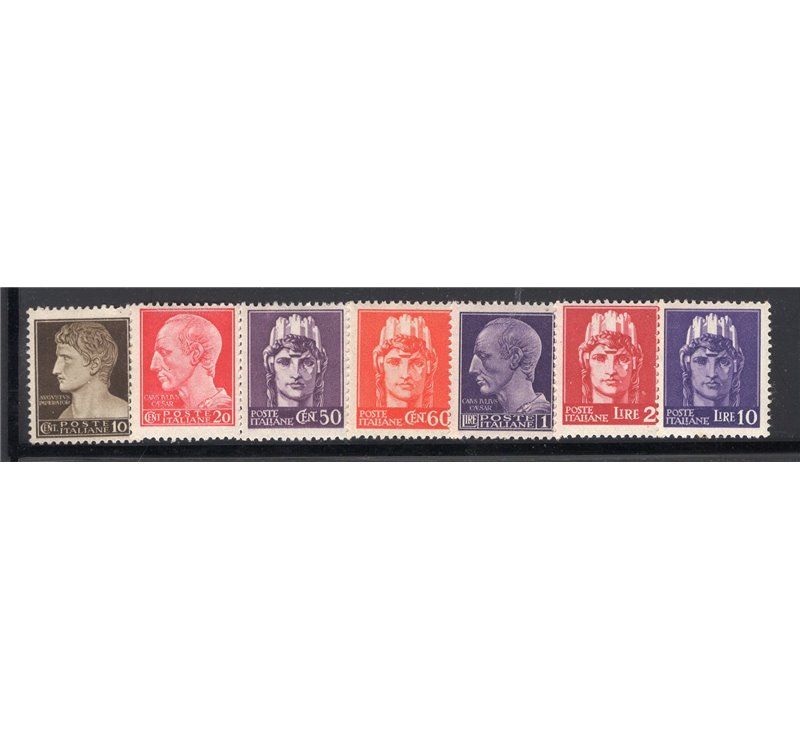 Luogotenenza 1945 Serie n° 529/35 filigrana ruota. Cat. € 27,50
