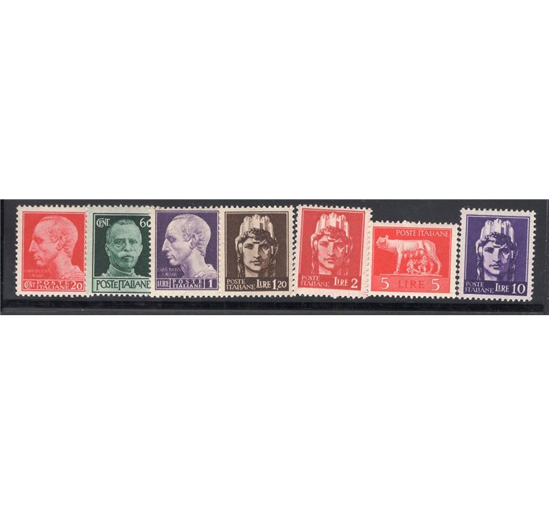 Luogotenenza 1945 Serie n° 529/35 filigrana ruota. Cat. € 27,50