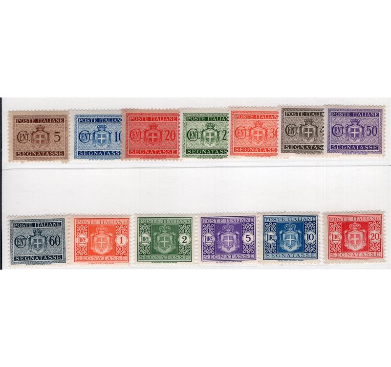 Luogotenenza 1945 Serie n° 529/35 filigrana ruota. Cat. € 27,50