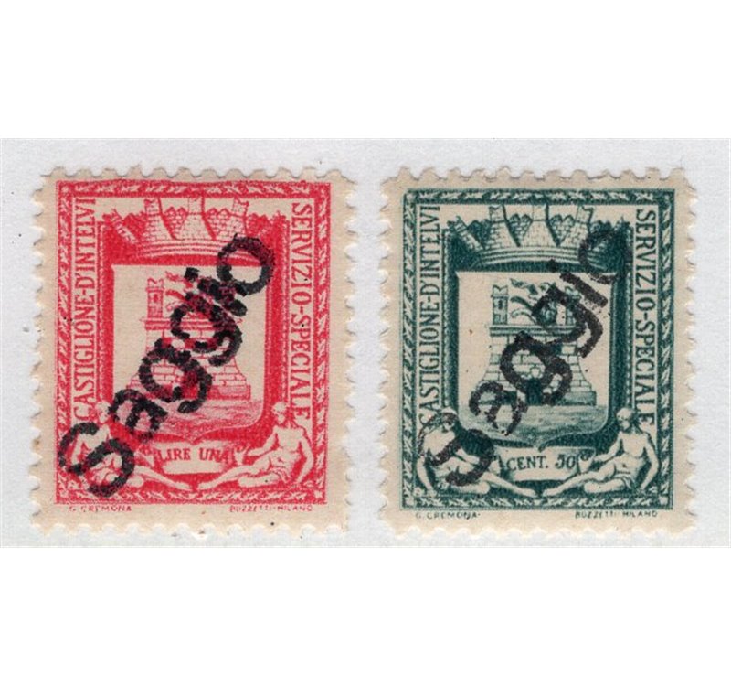 Luogotenenza 1945 Segnatasse serie n° 86/96 con filigrana ruota. Cat. € 250 (**)